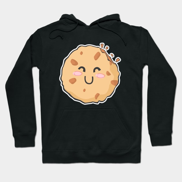 Cute Cookie Smiling Hoodie by BrightLightArts